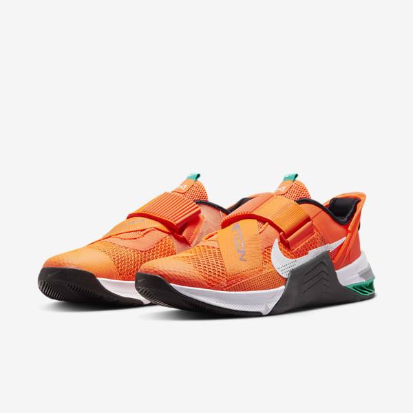 Nike Metcon 7 FlyEase Fitness Schoenen Dames Oranje Donkergrijs Turquoise Wit | NK897OWD