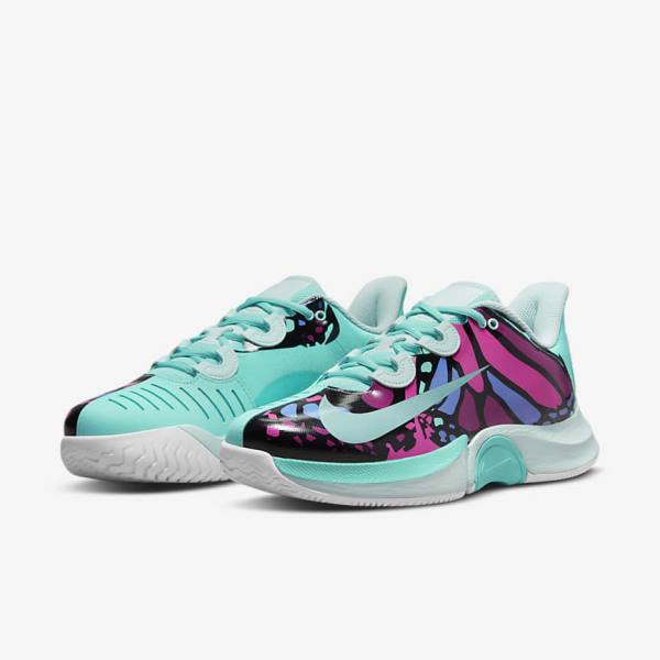 Nike NikeCourt Air Zoom GP Turbo Naomi Osaka Tennisschoenen Dames Turquoise Zwart Fuchsie Turquoise | NK241GBZ