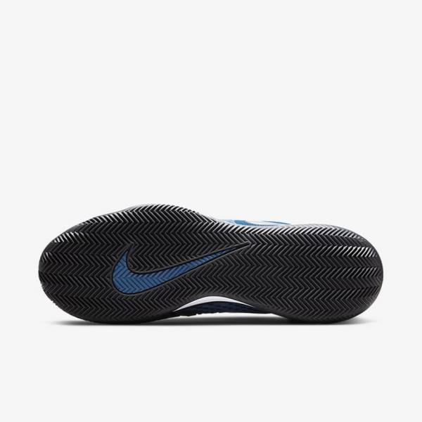 Nike NikeCourt Air Zoom Vapor Cage 4 Rafa Clay Tennisschoenen Heren Blauw Zwart Metal Zilver | NK705GRZ