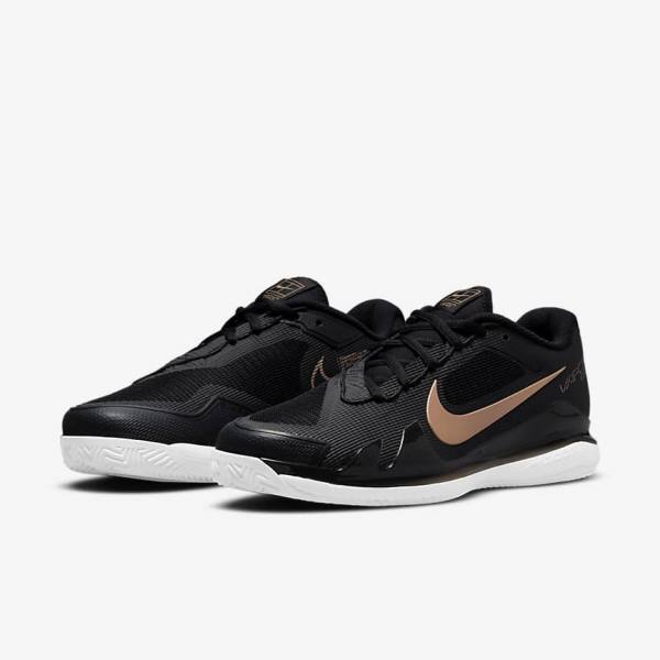 Nike NikeCourt Air Zoom Vapor Pro Clay Court Tennisschoenen Dames Zwart Wit Metal Rood Bruin | NK816UTK