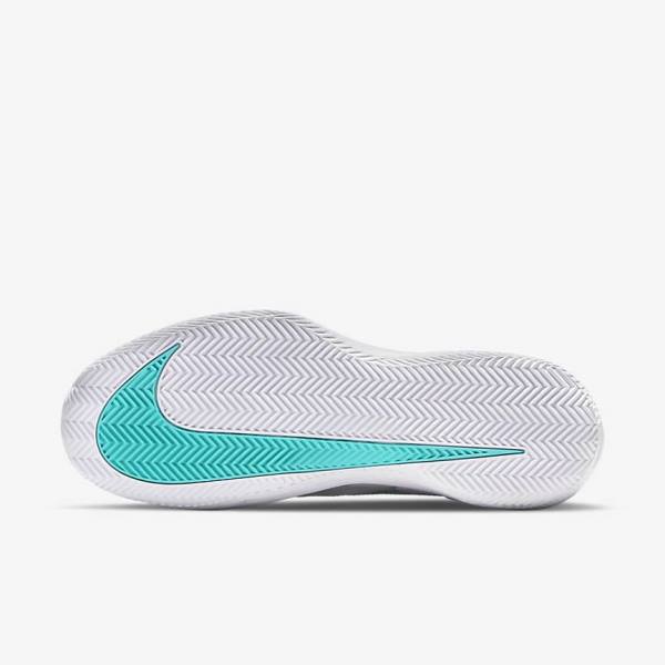 Nike NikeCourt Air Zoom Vapor Pro Clay Court Tennisschoenen Heren Wit Lichtbeige Koningsblauw Blauw Turquoise | NK816WNL