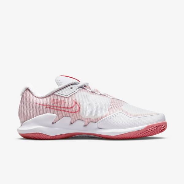 Nike NikeCourt Air Zoom Vapor Pro Clay Court Tennisschoenen Dames Wit Roze Lichtblauw | NK918LCR