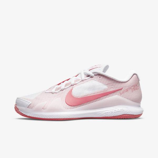 Nike NikeCourt Air Zoom Vapor Pro Clay Court Tennisschoenen Dames Wit Roze Lichtblauw | NK918LCR