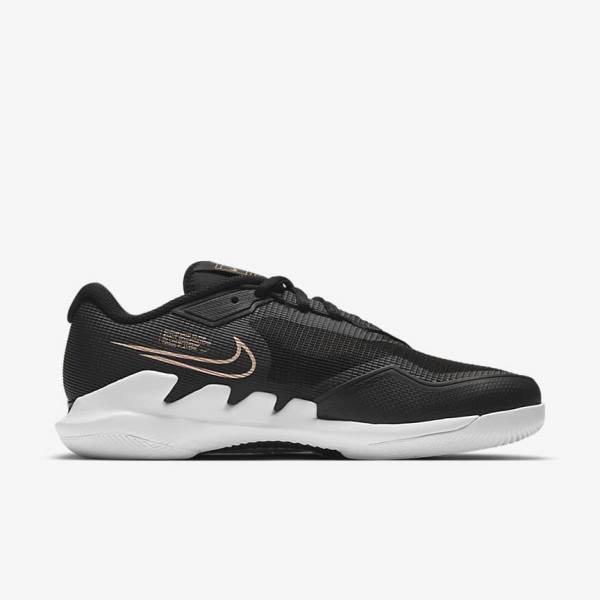 Nike NikeCourt Air Zoom Vapor Pro Hard-Court Tennisschoenen Dames Zwart Wit Metal Rood Bruin | NK138SOP