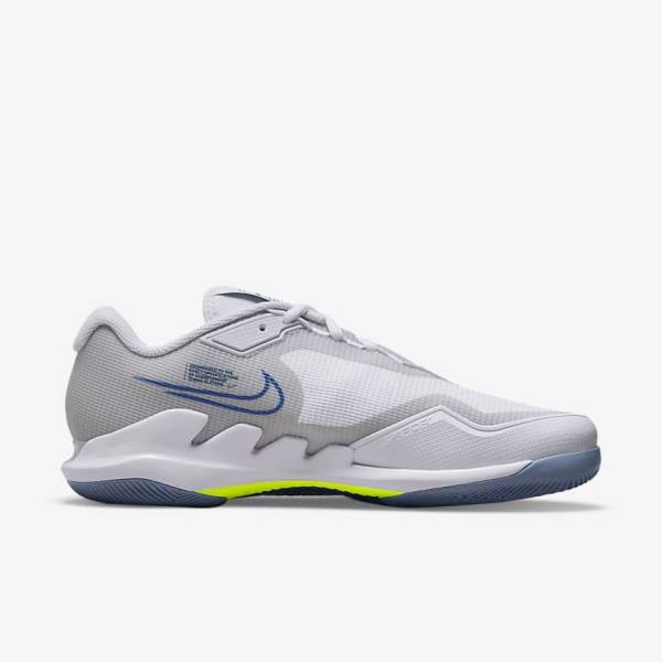 Nike NikeCourt Air Zoom Vapor Pro Hard-Court Tennisschoenen Heren Wit Grijs Donkerblauw | NK312ZQN