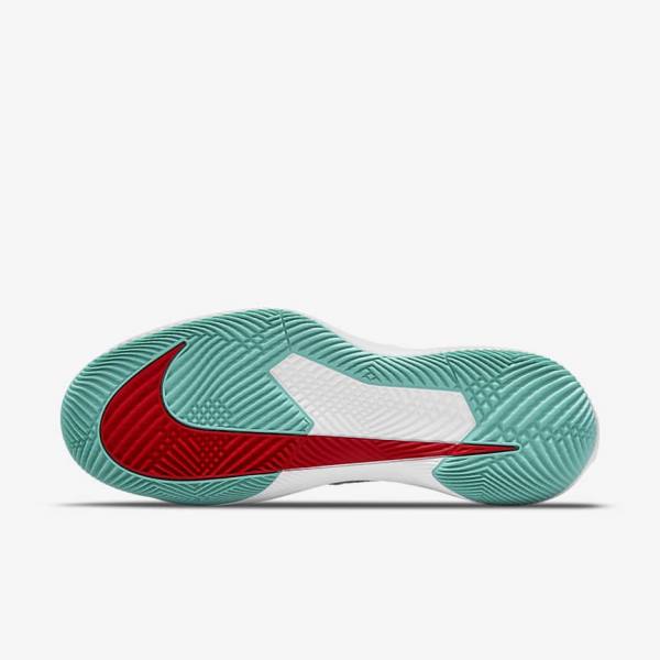 Nike NikeCourt Air Zoom Vapor Pro Hard-Court Tennisschoenen Dames Wit Rood Bordeaux Turquoise | NK510TFA