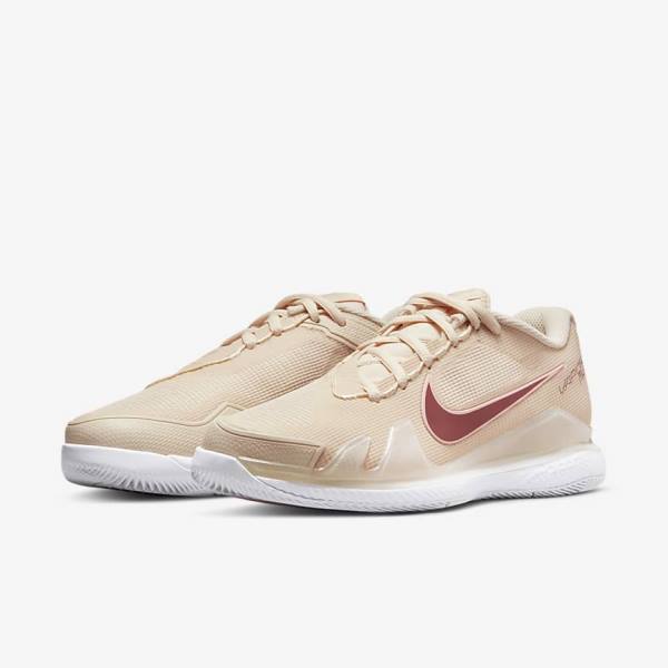 Nike NikeCourt Air Zoom Vapor Pro Hard-Court Tennisschoenen Dames Wit Koraal Rood | NK532HKJ