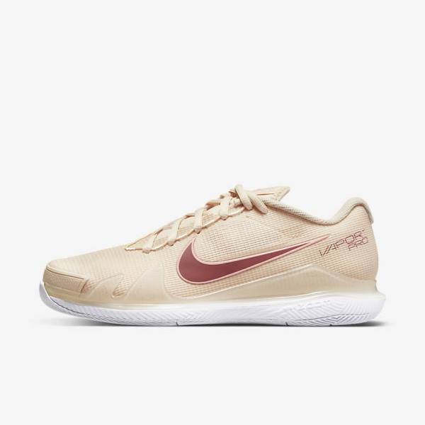 Nike NikeCourt Air Zoom Vapor Pro Hard-Court Tennisschoenen Dames Wit Koraal Rood | NK532HKJ