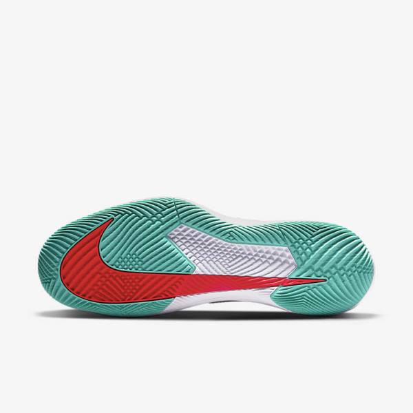 Nike NikeCourt Air Zoom Vapor Pro Hard-Court Tennisschoenen Heren Wit Rood Bordeaux Turquoise | NK721UEN