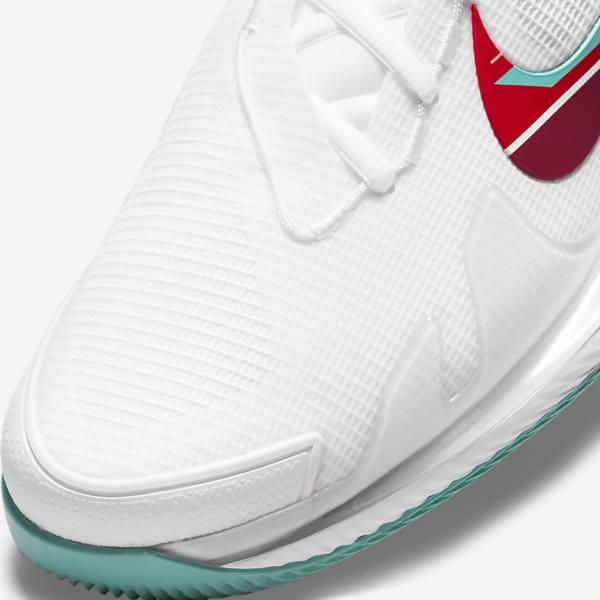 Nike NikeCourt Air Zoom Vapor Pro Hard-Court Tennisschoenen Heren Wit Rood Bordeaux Turquoise | NK721UEN