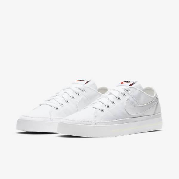 Nike NikeCourt Legacy Canvas Sneakers Dames Wit | NK724DGQ