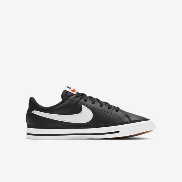 Nike NikeCourt Legacy Older Sneakers Kinderen Zwart Lichtbruin Wit | NK034BJS