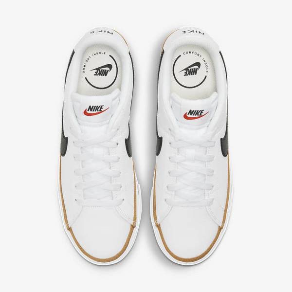 Nike NikeCourt Legacy Sneakers Dames Wit Zwart | NK849RMO