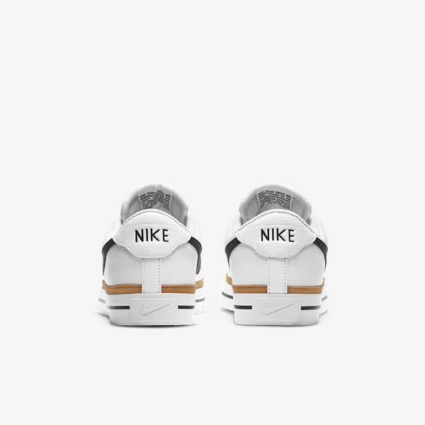 Nike NikeCourt Legacy Sneakers Heren Wit Lichtbruin Zwart | NK716BGR