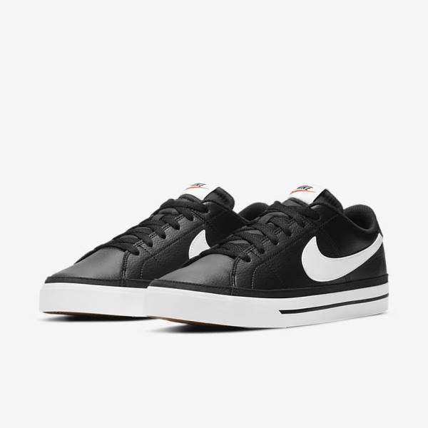 Nike NikeCourt Legacy Sneakers Heren Zwart Lichtbruin Wit | NK982ZVL