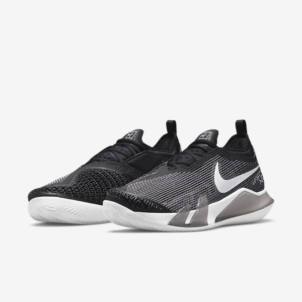 Nike NikeCourt React Vapor NXT Clay Court Tennisschoenen Heren Zwart Wit | NK364TOL