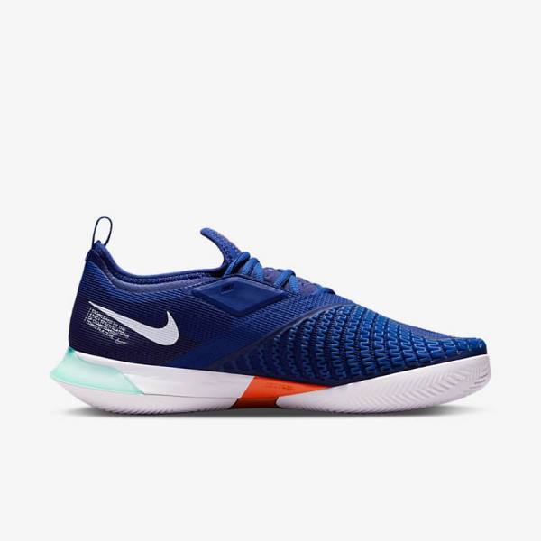 Nike NikeCourt React Vapor NXT Clay Court Tennisschoenen Heren Koningsblauw Blauw Turquoise Oranje Wit | NK409OPX