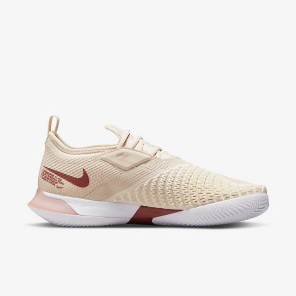 Nike NikeCourt React Vapor NXT Clay Court Tennisschoenen Dames Wit Koraal Rood | NK708ZHG