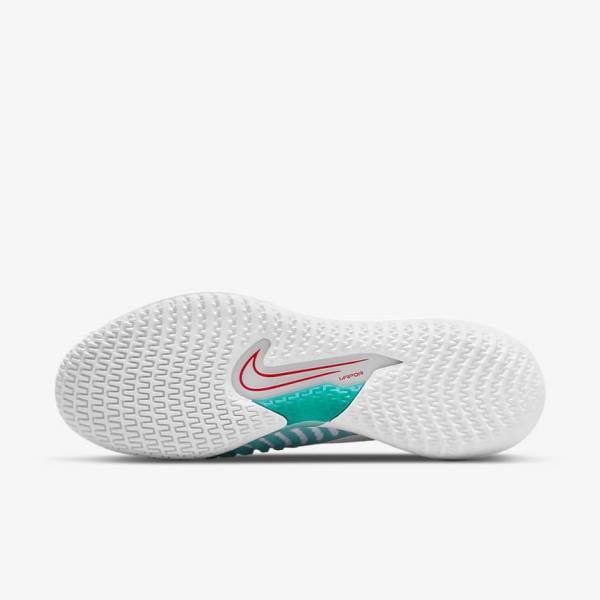 Nike NikeCourt React Vapor NXT Hard-Court Tennisschoenen Heren Wit Rood Bordeaux Turquoise | NK108JYH