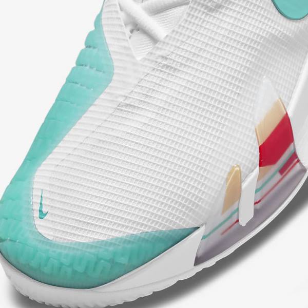 Nike NikeCourt React Vapor NXT Hard-Court Tennisschoenen Heren Wit Rood Bordeaux Turquoise | NK108JYH