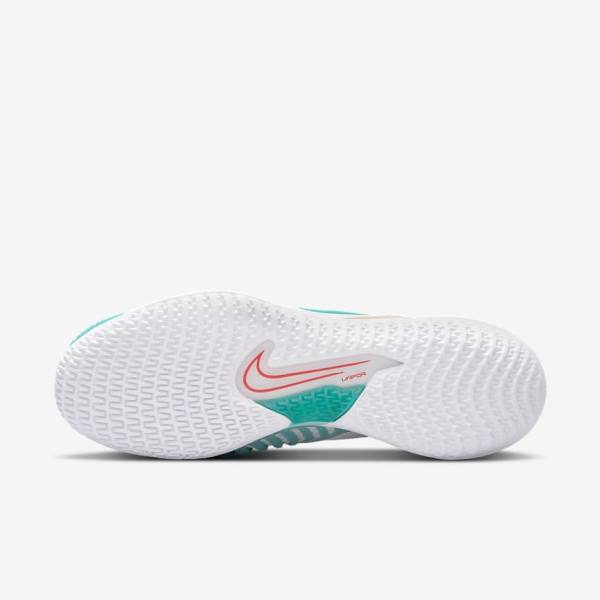 Nike NikeCourt React Vapor NXT Hard Court Tennisschoenen Dames Wit Rood Bordeaux Turquoise | NK296NEF