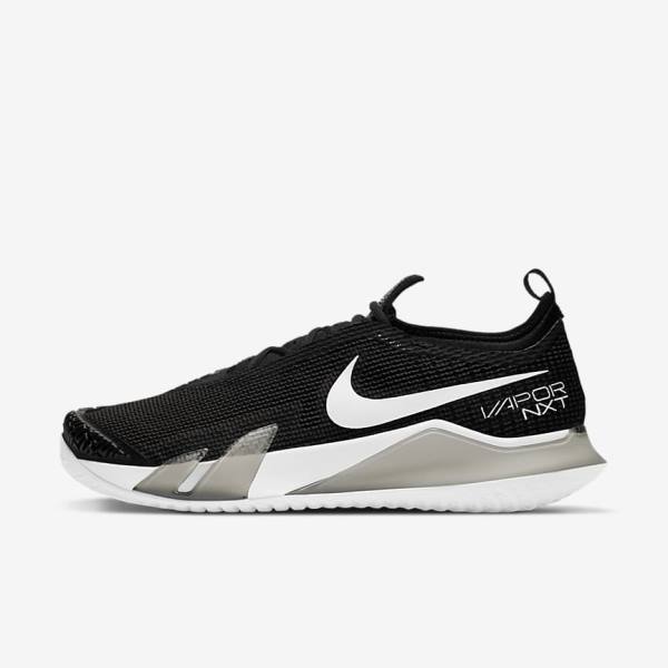 Nike NikeCourt React Vapor NXT Hard-Court Tennisschoenen Heren Zwart Wit | NK812DJQ