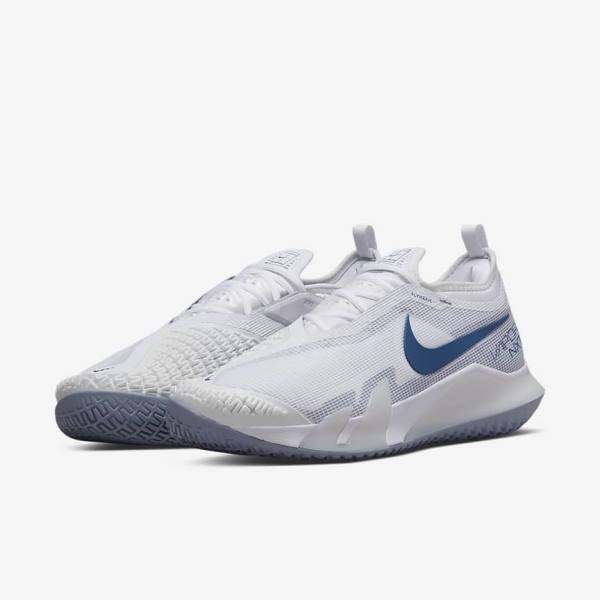 Nike NikeCourt React Vapor NXT Hard-Court Tennisschoenen Heren Wit Donkerblauw | NK849ZAN