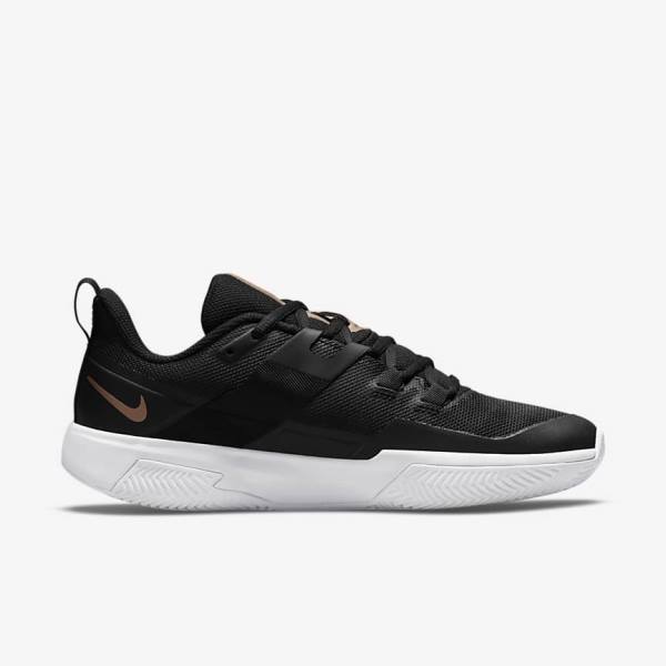 Nike NikeCourt Vapor Lite Clay-Court Tennisschoenen Dames Zwart Wit Metal Rood Bruin | NK142ULF