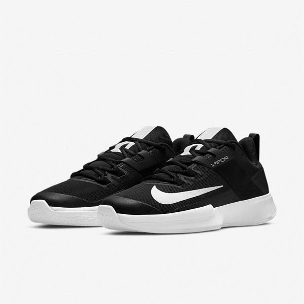 Nike NikeCourt Vapor Lite Hard Court Tennisschoenen Heren Zwart Wit | NK163HXI