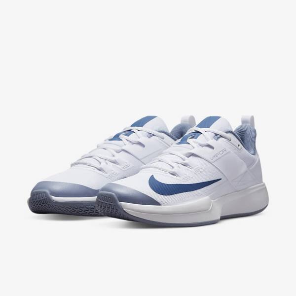 Nike NikeCourt Vapor Lite Hard Court Tennisschoenen Heren Wit Donkerblauw | NK591VNG