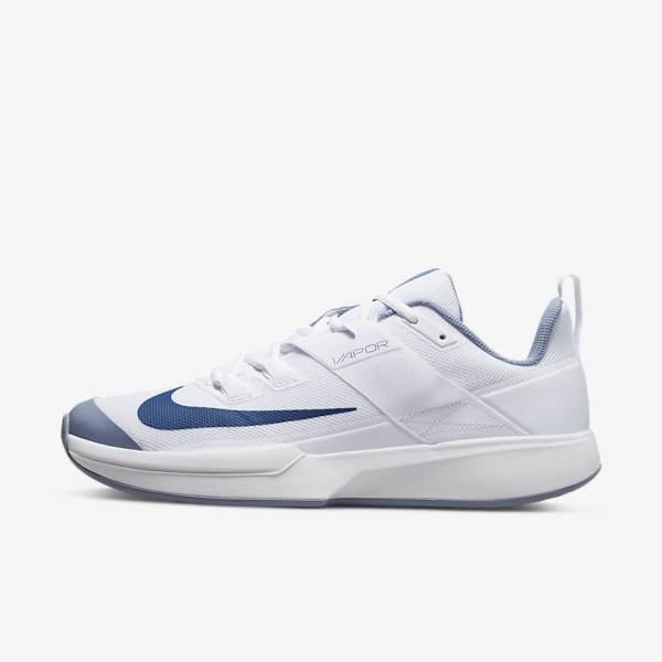 Nike NikeCourt Vapor Lite Hard Court Tennisschoenen Heren Wit Donkerblauw | NK591VNG