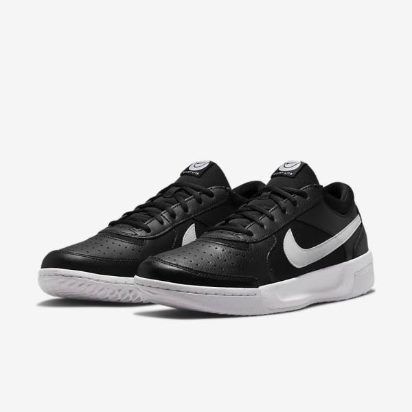 Nike NikeCourt Zoom Lite 3 Hard Court Tennisschoenen Heren Zwart Wit | NK134DAP