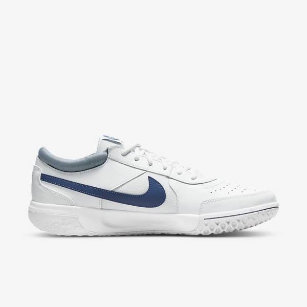 Nike NikeCourt Zoom Lite 3 Hard Court Tennisschoenen Heren Wit Donkerblauw | NK258SIK