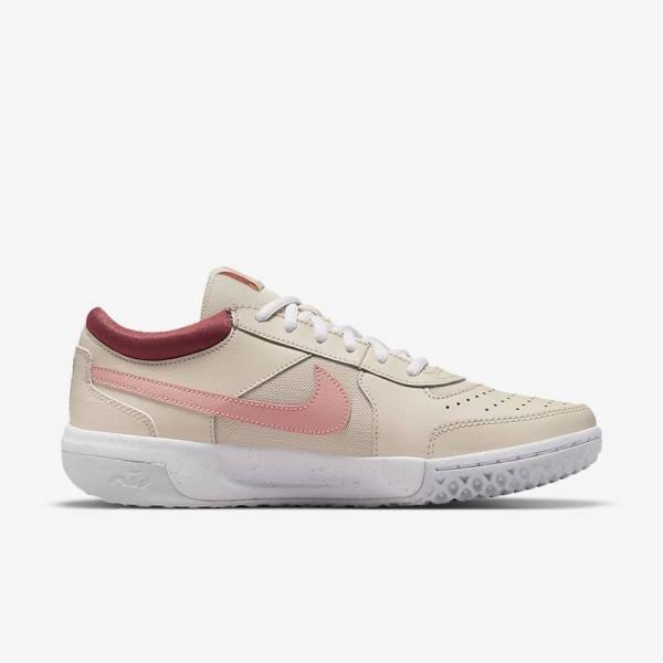 Nike NikeCourt Zoom Lite 3 Tennisschoenen Dames Wit Rood Koraal | NK482YBG