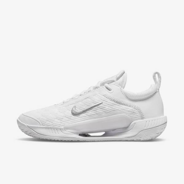 Nike NikeCourt Zoom NXT Hard Court Tennisschoenen Dames Wit Grijs Metal Zilver | NK059CUI