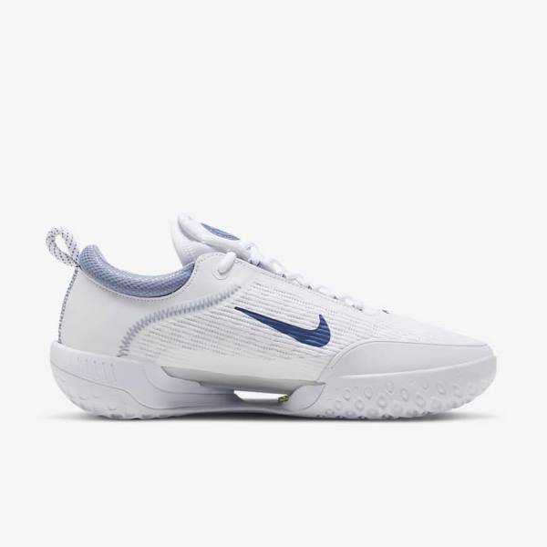 Nike NikeCourt Zoom NXT Hard Court Tennisschoenen Heren Wit Grijs Donkerblauw | NK381KDH