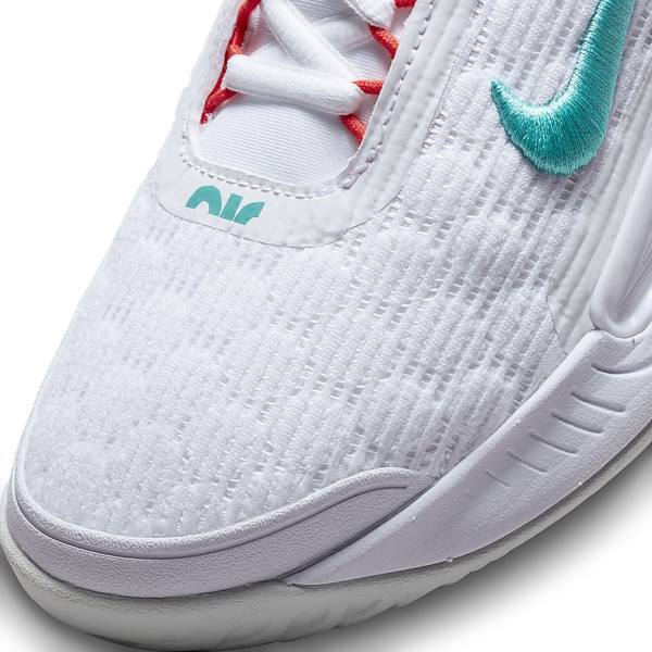 Nike NikeCourt Zoom NXT Hard Court Tennisschoenen Dames Wit Lichtzilver Rood Turquoise | NK391IYN