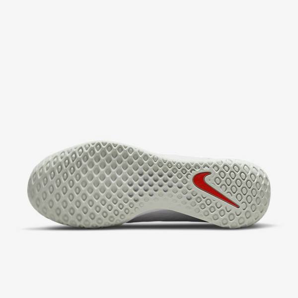 Nike NikeCourt Zoom NXT Hard Court Tennisschoenen Heren Wit Lichtzilver Rood Turquoise | NK683NHK