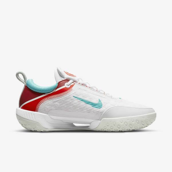 Nike NikeCourt Zoom NXT Hard Court Tennisschoenen Heren Wit Lichtzilver Rood Turquoise | NK683NHK