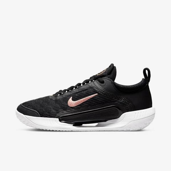 Nike NikeCourt Zoom NXT Hard Court Tennisschoenen Dames Zwart Wit Metal Rood Bruin | NK815QWU