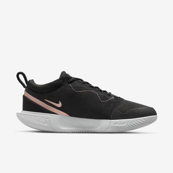 Nike NikeCourt Zoom Pro Clay Court Tennisschoenen Dames Zwart Wit Metal Rood Bruin | NK154CNV