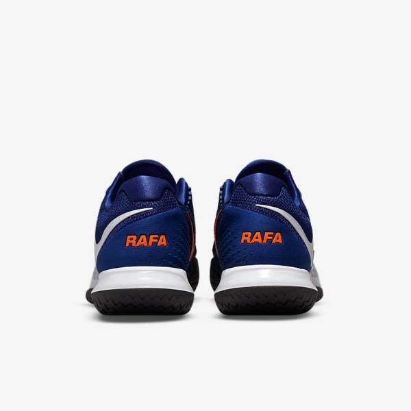 Nike NikeCourt Zoom Vapor Cage 4 Rafa Hard Court Tennisschoenen Heren Koningsblauw Blauw Oranje Zwart Wit | NK097APC