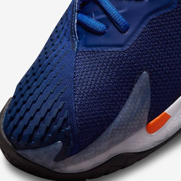 Nike NikeCourt Zoom Vapor Cage 4 Rafa Hard Court Tennisschoenen Heren Koningsblauw Blauw Oranje Zwart Wit | NK097APC