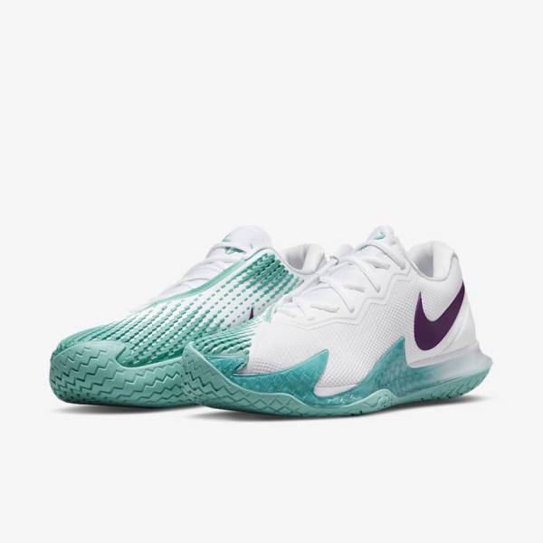 Nike NikeCourt Zoom Vapor Cage 4 Rafa Hard Court Tennisschoenen Heren Wit Turquoise Rood Paars | NK345BHW