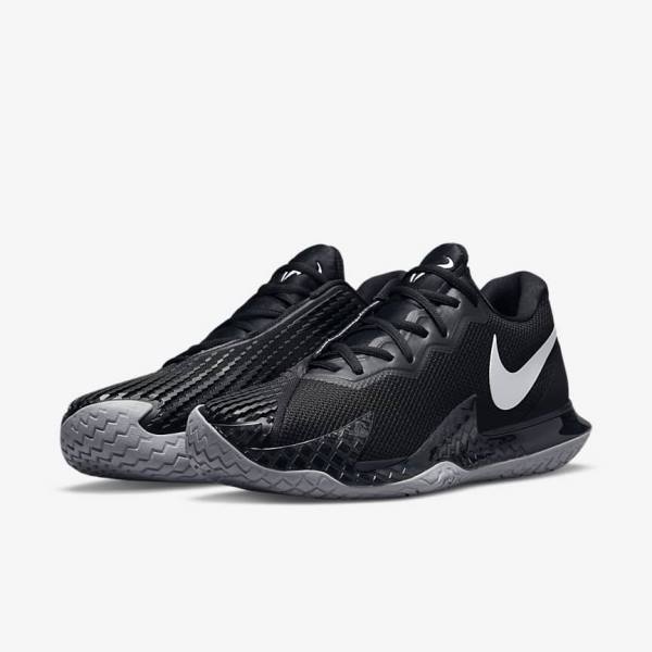 Nike NikeCourt Zoom Vapor Cage 4 Rafa Hard Court Tennisschoenen Heren Zwart Metal Zilver | NK671ZPM