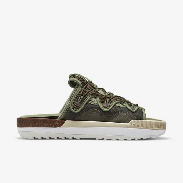 Nike Offline 2.0 Mule Sneakers Heren Olijfgroen Lichtgrijs Wit Groen | NK765MUA