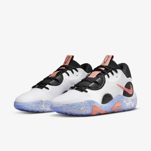 Nike PG 6 Basketbalschoenen Heren Wit Zwart Blauw Rood | NK684QPD