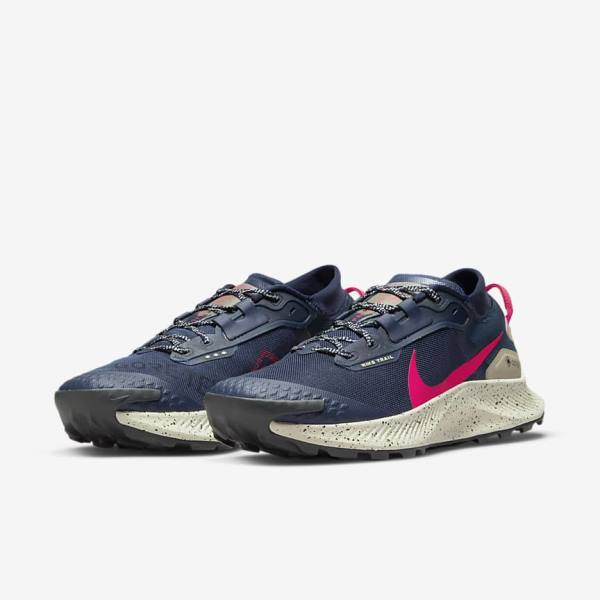 Nike Pegasus Trail 3 GORE-TEX Waterdichte Trail Hardloopschoenen Heren Obsidian Olijfgroen Rood | NK208YAD