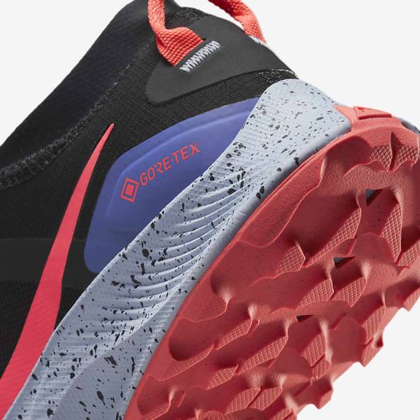 Nike Pegasus Trail 3 GORE-TEX Waterdichte Trail Hardloopschoenen Dames Zwart Lichtmango Rood | NK429RSZ