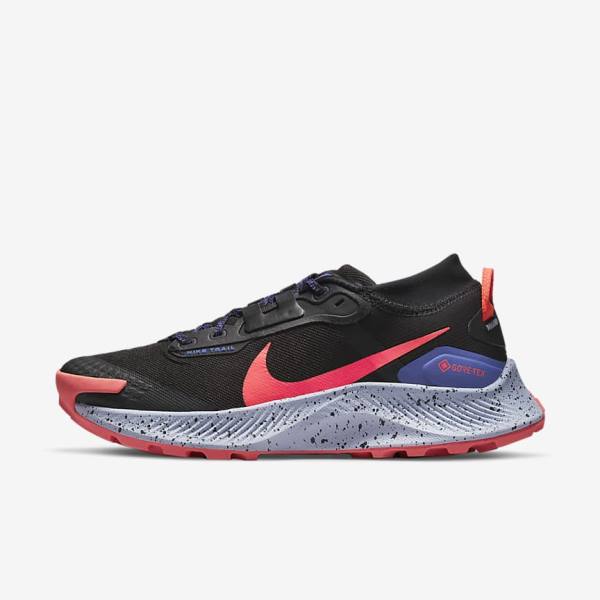 Nike Pegasus Trail 3 GORE-TEX Waterdichte Trail Hardloopschoenen Dames Zwart Lichtmango Rood | NK429RSZ